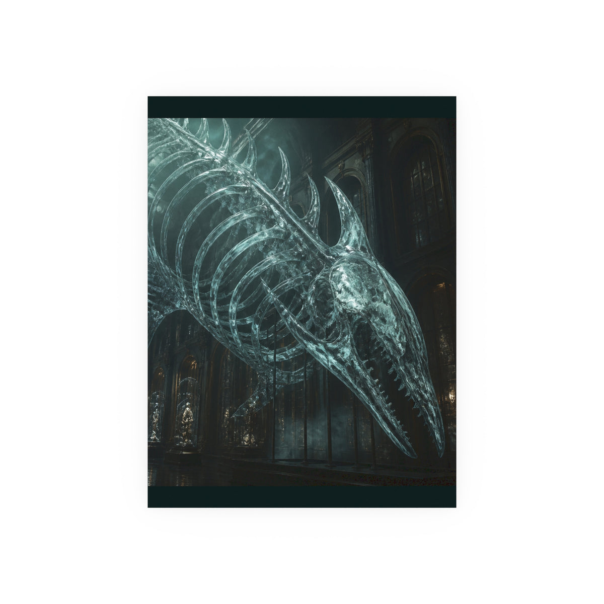 Glass Leviathan Wall Art Print — Translucent Sea Creature Poster 18x24