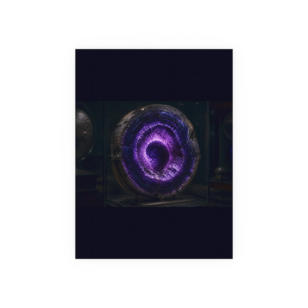 Violet Meridian Wall Art Print — Planetary Horizon Poster 18x24