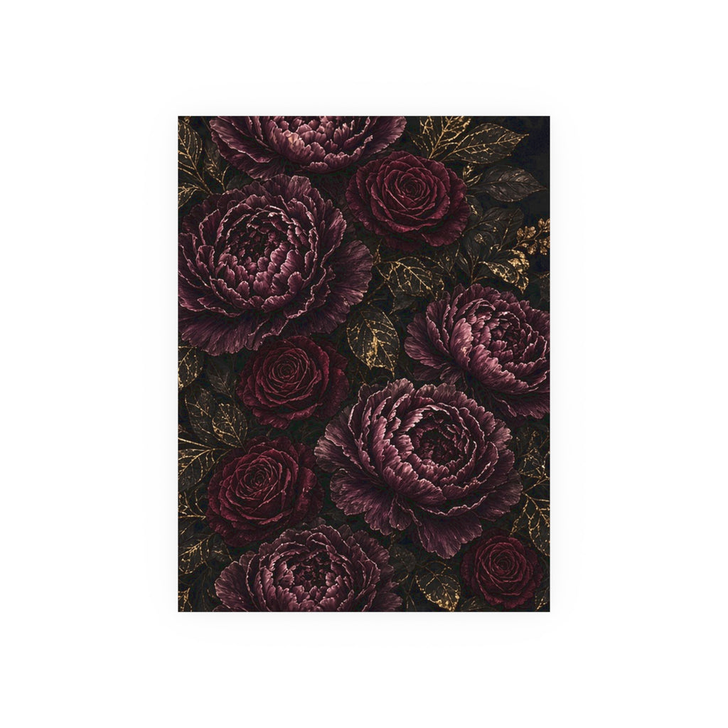 Plum Noir Bloom — Dark Floral Wall Art | 18x24 Matte Poster