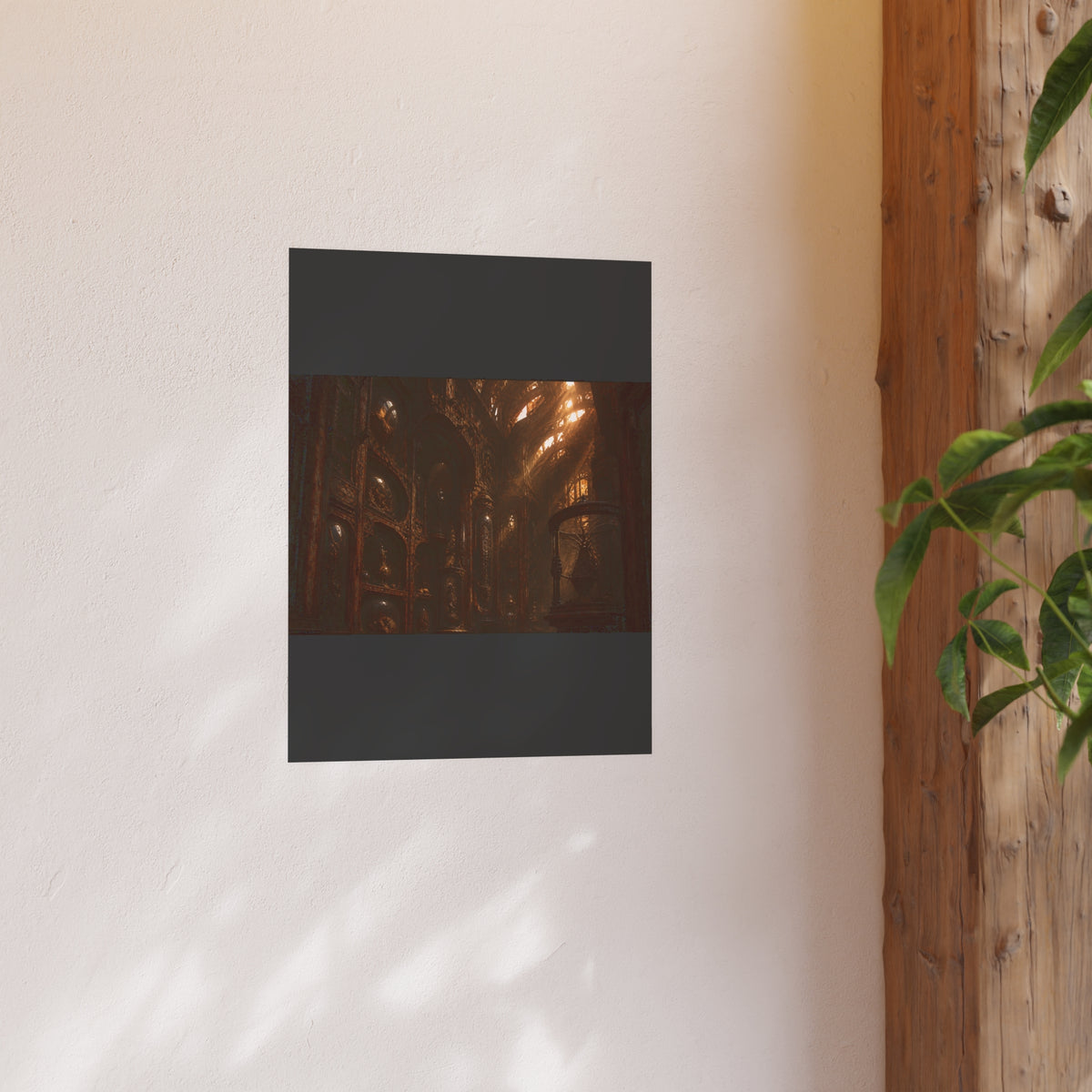 Rust Cathedral Wall Art Print — Industrial Space Architecture Poster 18x24