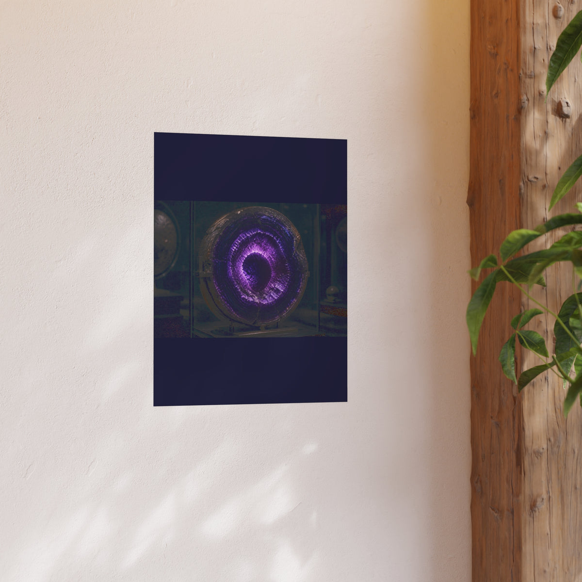 Violet Meridian Wall Art Print — Planetary Horizon Poster 18x24