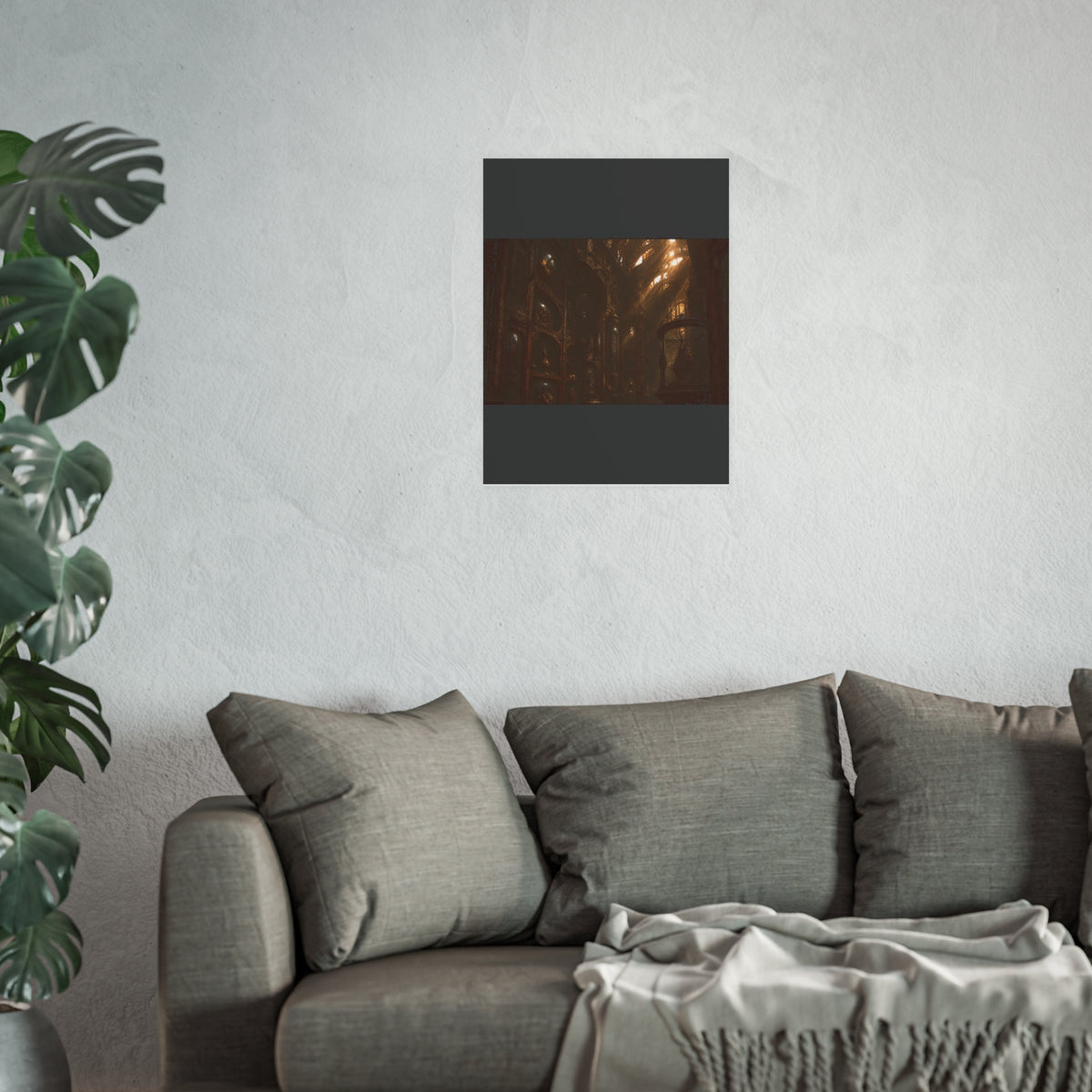 Rust Cathedral Wall Art Print — Industrial Space Architecture Poster 18x24