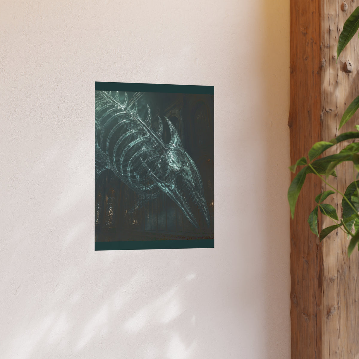 Glass Leviathan Wall Art Print — Translucent Sea Creature Poster 18x24