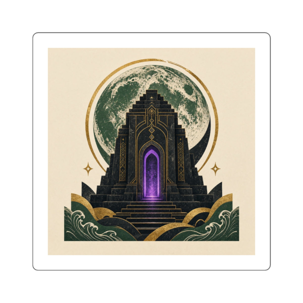 Brutalist Moon — Sticker