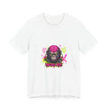 Cyberpunk Graphic Tee — Graffiti Ape Character White T-Shirt