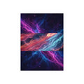 Magenta Drift Nebula Wall Art — Magenta and Cyan Space Poster 18x24