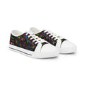 NEURO APE Men's Low Top Canvas AOP Sneakers — Neon Cyberpunk Graffiti Shoes