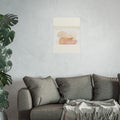 Soft Beige &amp; Gold Abstract Wall Art — Warm Neutral Living Room Print