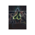 Veil Bloom Surreal Wall Art Print — Gothic Figure with Lime Glow Poster 18x24