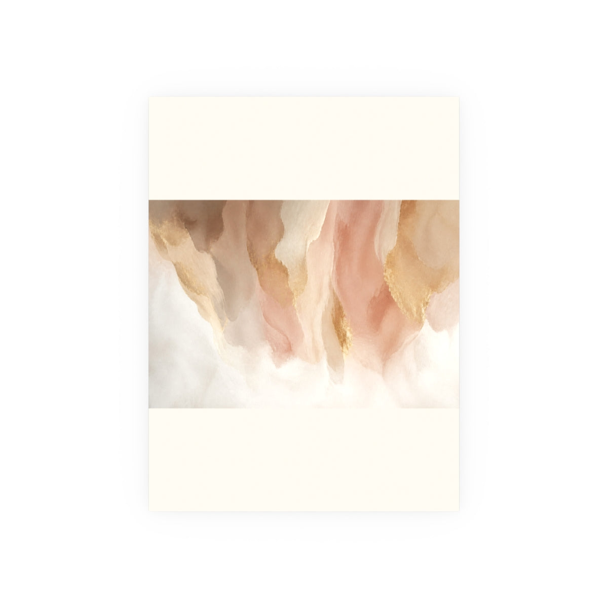 Warm Neutral Abstract Wall Art Print — Soft Clay Living Room Decor